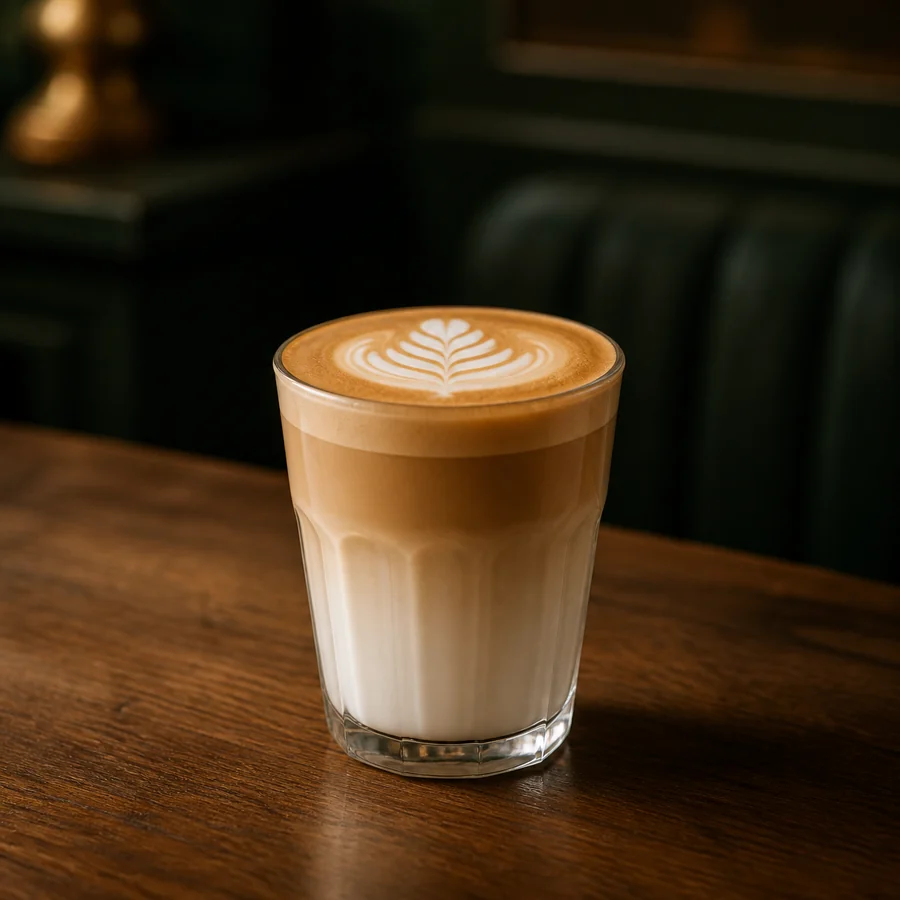Süt köpüklü sıcak latte